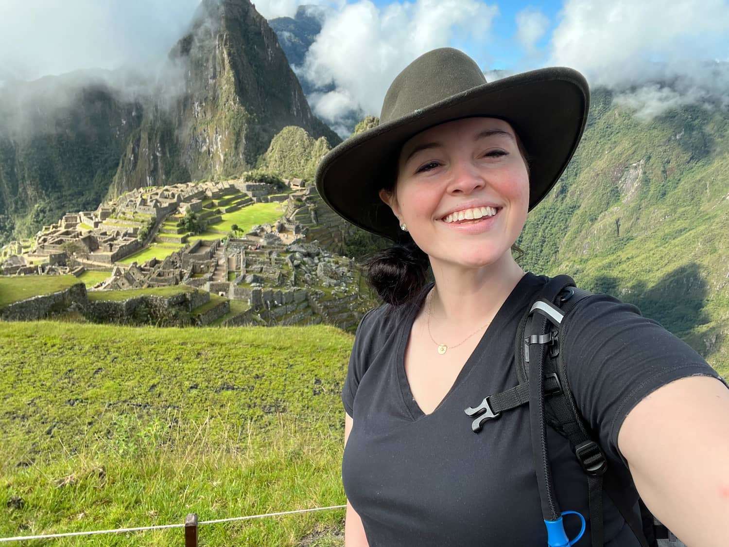 Samantha taking a selfie in Peru